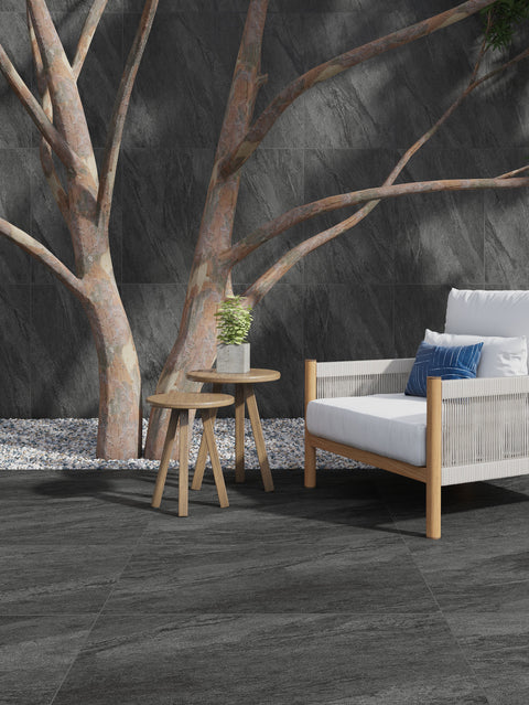 Forest Anthracite 2CM Outdoor Tile – Modern Outdoor Elegance with Lasting Strength